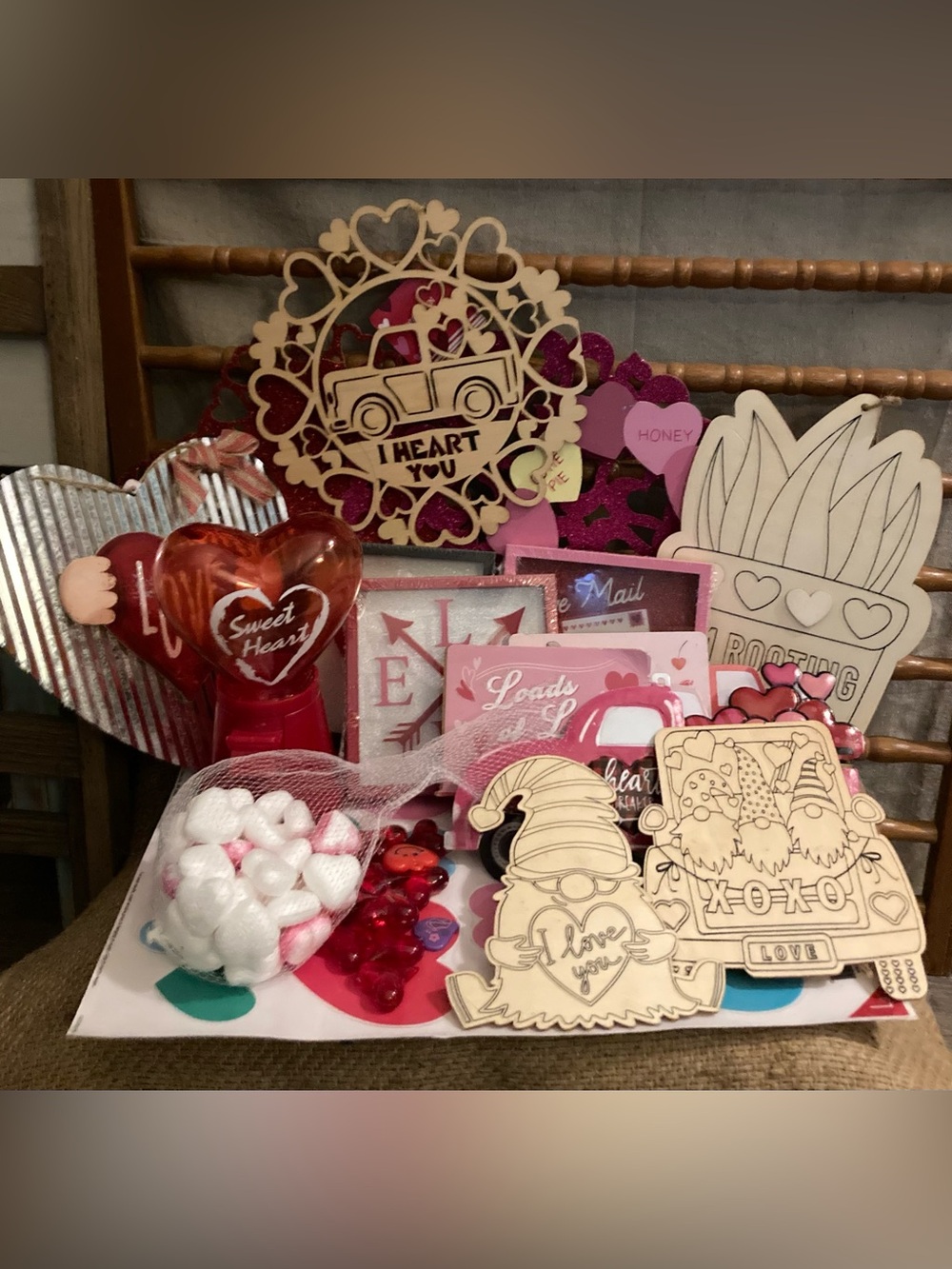 Bundle of valentine craft items
